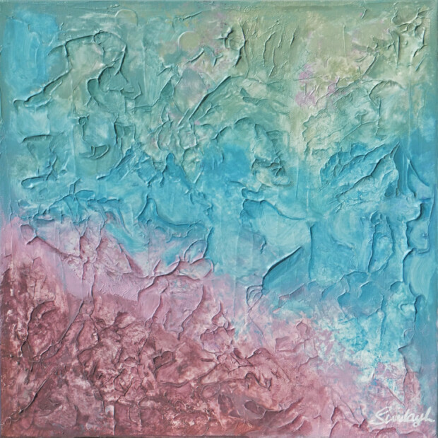 Cartographic Mood - an Acrylic painting by Abstract Artist SundayL