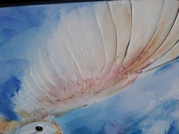 On Silent Wings by Artist SundayL - right wing close up