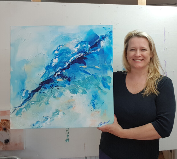 An Ocean Out of Balance - painting by SundayL Artist with the artist