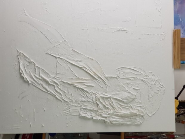 Feel It - a figurative painting by SundayLArtist - work in progress
